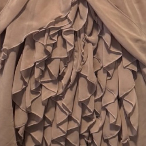 💟H&M Ruched Chiffon and Ruffled Strapless Dress - Picture 6 of 15